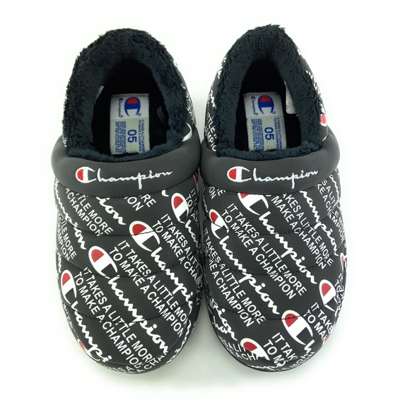 Champion Shoes Champion Womens Varsity Reflective Black Slippers